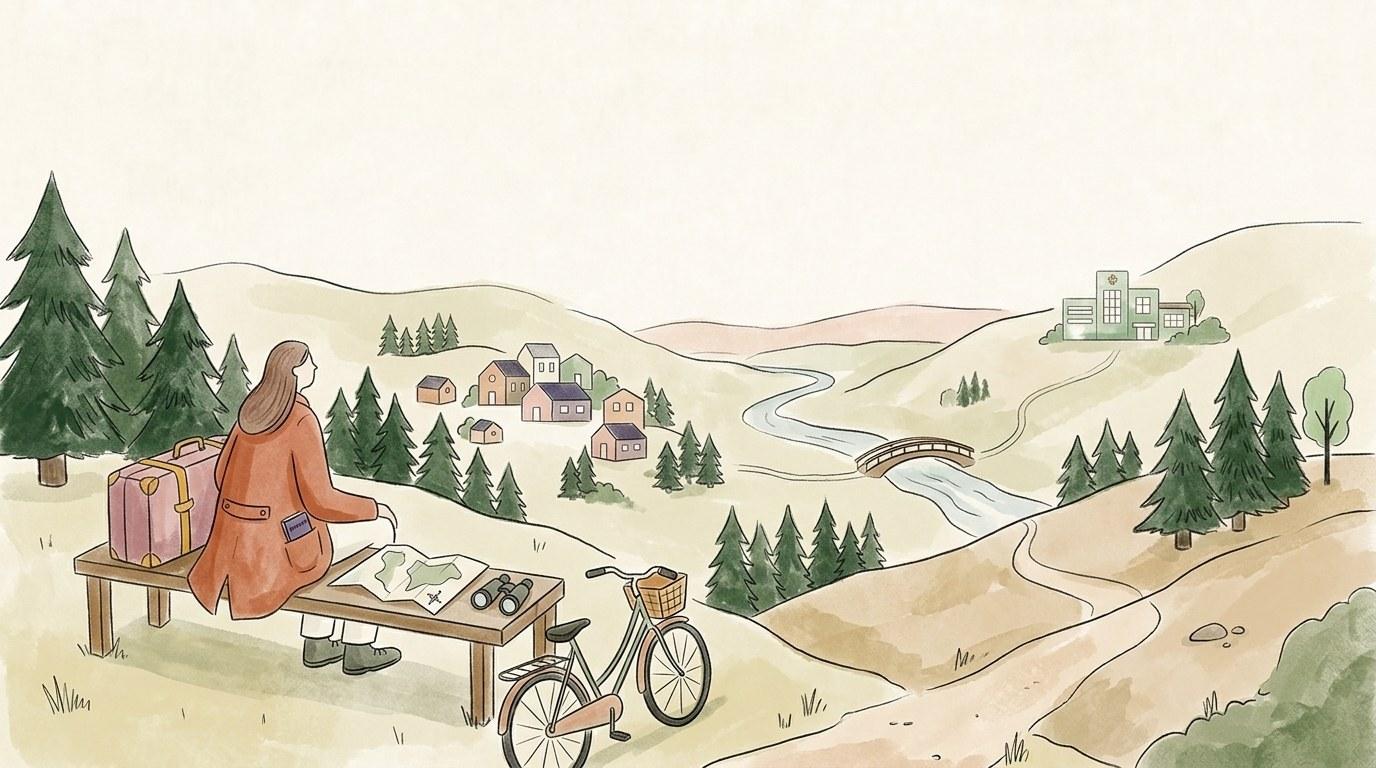 Voyageur avec sac à dos explorant une destination authentique hors des sentiers battus en 2025