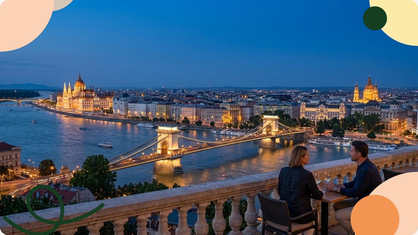 Vue panoramique de Prague avec ses dômes verts et ses tours gothiques, capitale de la République tchèque