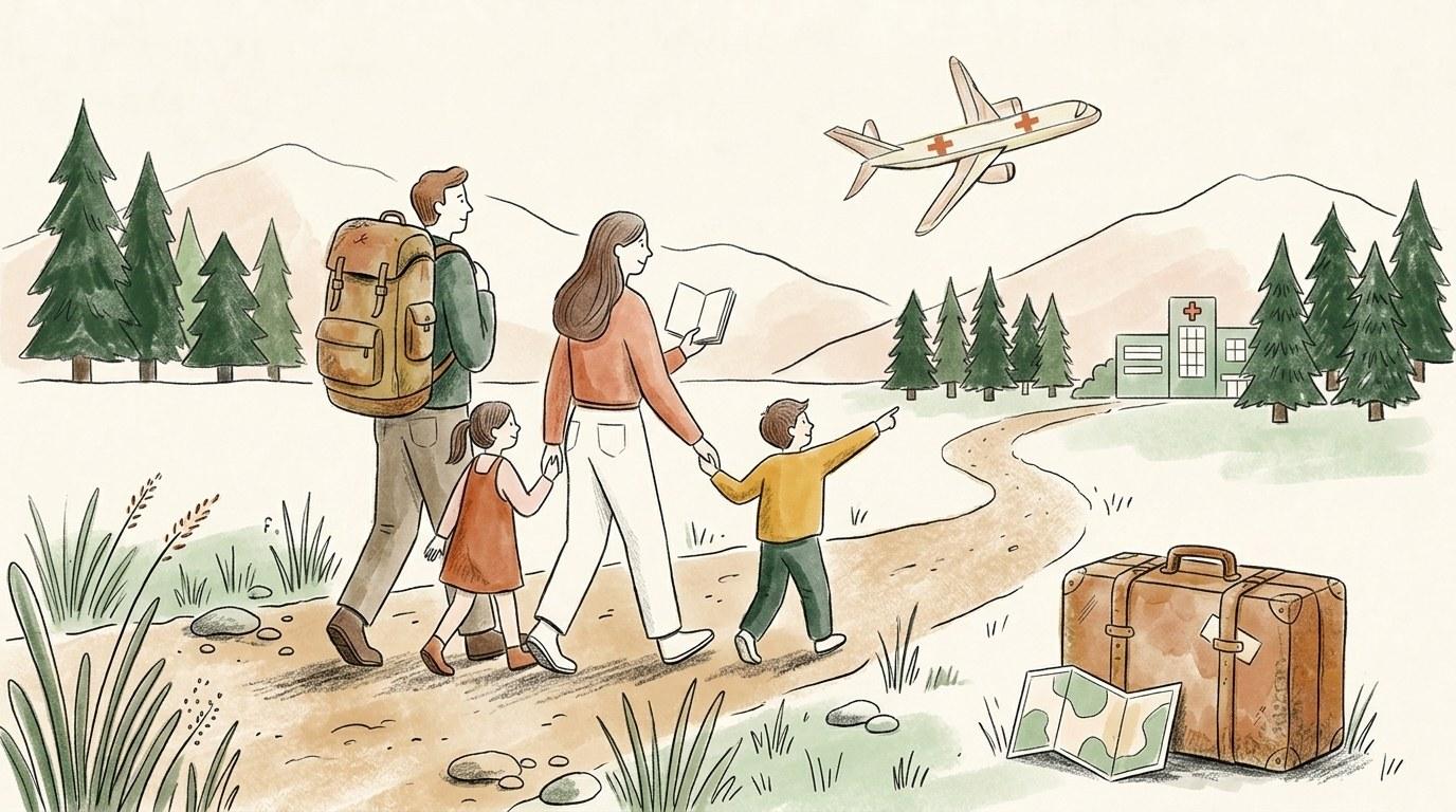 Familie auf Auslandsreise – Eltern und Kinder entspannt dank ihrer Yupwego-Reiseversicherung