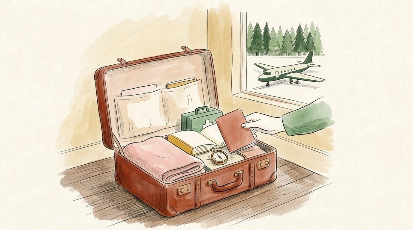 Voyageur serein à l'aéroport, couvert par son assurance rapatriement Yupwego