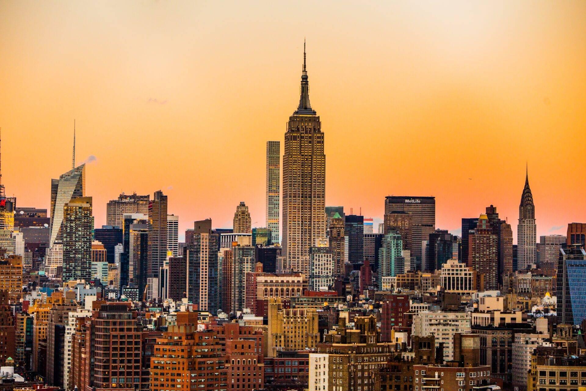 Skyline de Manhattan vue depuis l'eau, New York