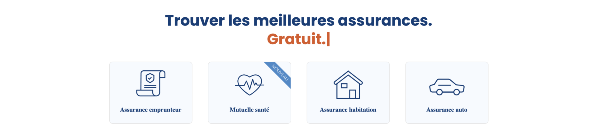 Interface du comparateur en ligne Réassurez-moi pour l'assurance voyage