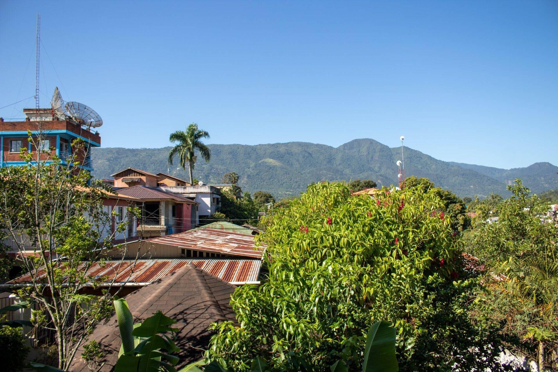 Green mountains and river of the Cordillera Central around Jarabacoa