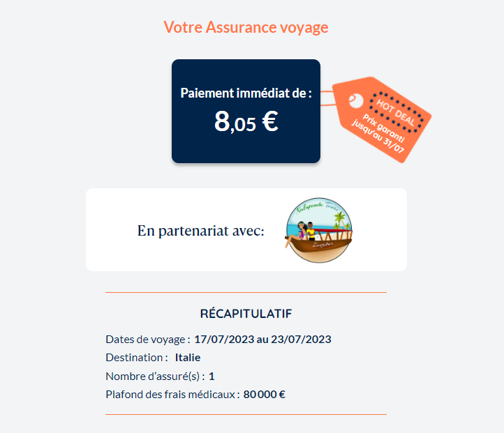 Tunnel de souscription Yupwego étape 2 : co-branding avec le logo de l’agence partenaire