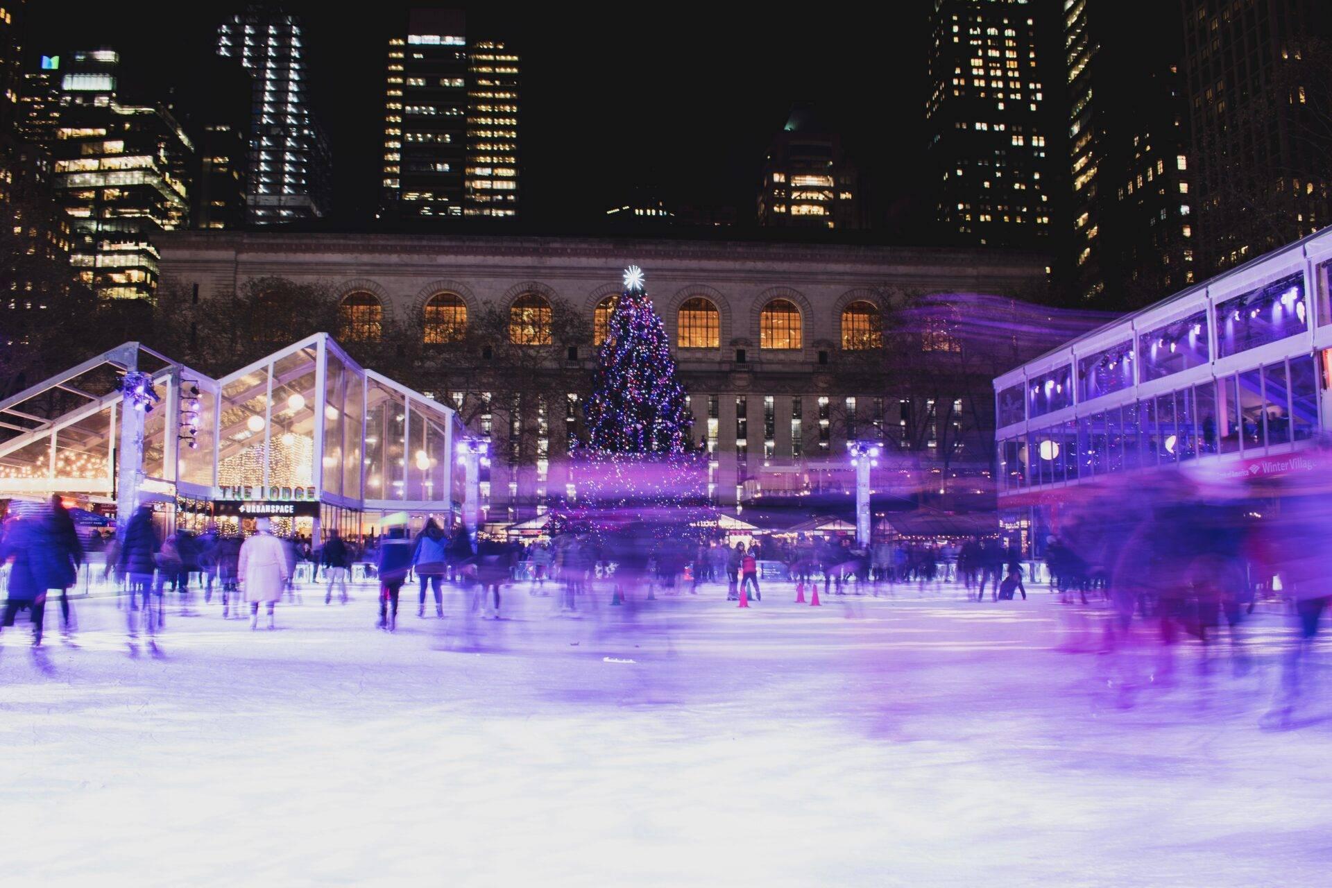 New York zu Weihnachten mit festlicher Beleuchtung