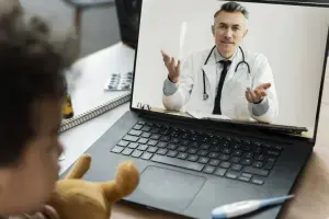 teleconsultation-medicale-pour-patient-malade-domicile téléconsultation